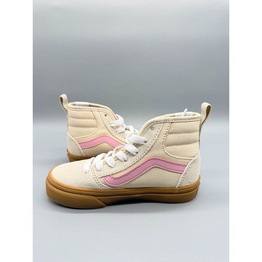 Vans Ashwood Hi Decon Suede/Canvas Oatmeal/Gum Youth 11 Skate School Sneakers